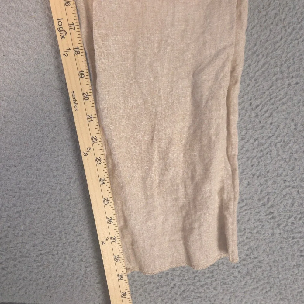 Tommy Hilfiger Pants Mens 34x30 Straight Leg 100% Linen Casual Beach Trousers